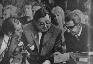 А. Колкер, В. Соловьев-Седой, М. Таривердиев на конкурсе «Молодые голоса»