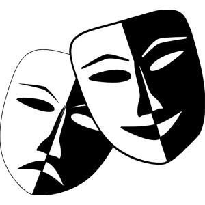 театральная маска. логотип
